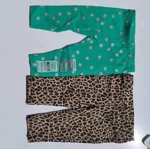 Carter's Star/Cheetah Print Leggings 3M
